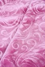 ⁦بطانية سادة حفر ليزر كوري لون روز 6 كيلو مقاس 220×240 سم⁩ - الصورة ⁦2⁩