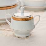 ⁦NORITAK طقم سفرة بورسلين سيرلانكي سجنتشر جولد - 112 قطعة⁩ - الصورة ⁦10⁩