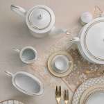 ⁦NORITAK طقم سفرة بورسلين سيرلانكي اتيرنال بالاس جولد - 112 قطعة⁩ - الصورة ⁦4⁩