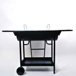 ⁦شواية فحم دابل برميل ارفف جانبية K-3582 لون أسود⁩ - الصورة ⁦2⁩